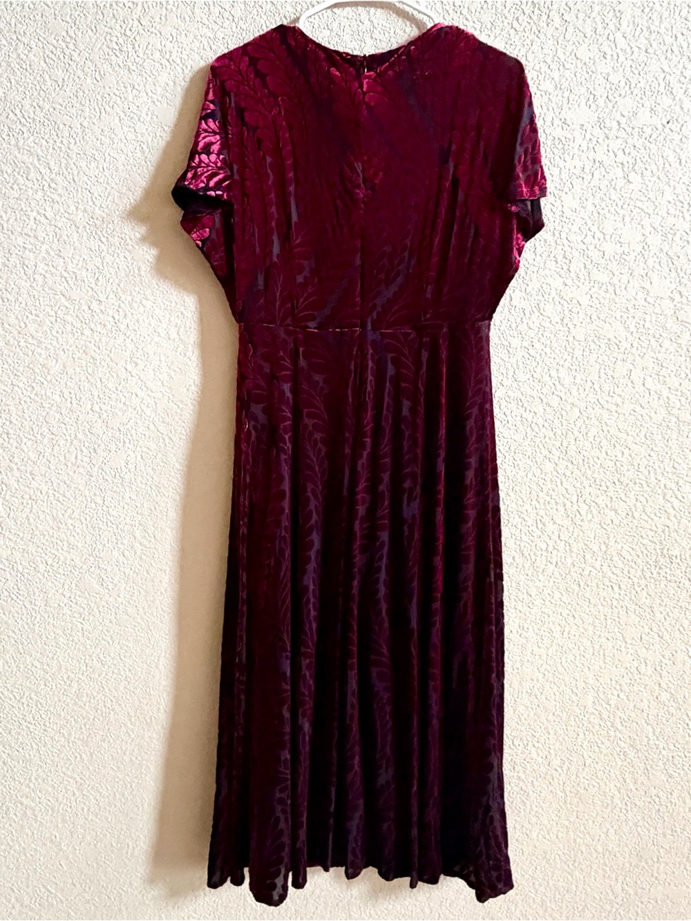 Taylor Womens Velvet Burnout Midi Dress Size 12 Whimsigoth Fairy Grunge Witchy - Picture 2 of 9